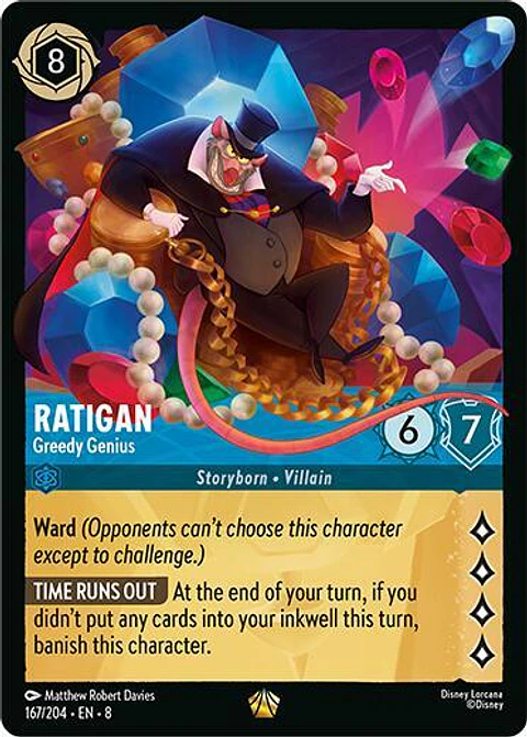 Ratigan - Greedy Genius - 167/204 - Legendary - 8