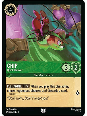 Chip - Quick Thinker - 97/204 - Uncommon - 8