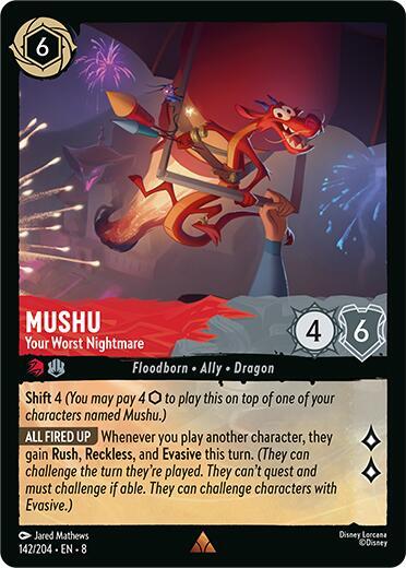 Mushu - Your Worst Nightmare - 142/204 - Rare - 8 1