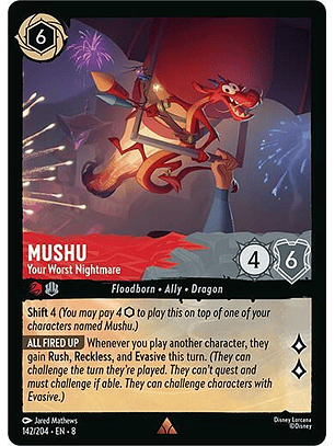 Mushu - Your Worst Nightmare - 142/204 - Rare - 8