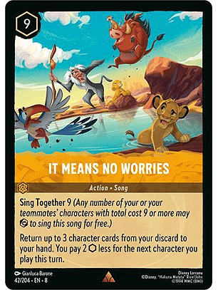 Means No Worries - 42/204 - Rare - 8