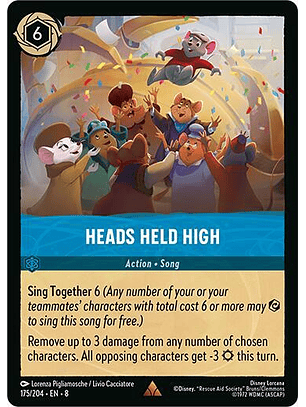 Heads Held High - 175/204 - Rare - 8