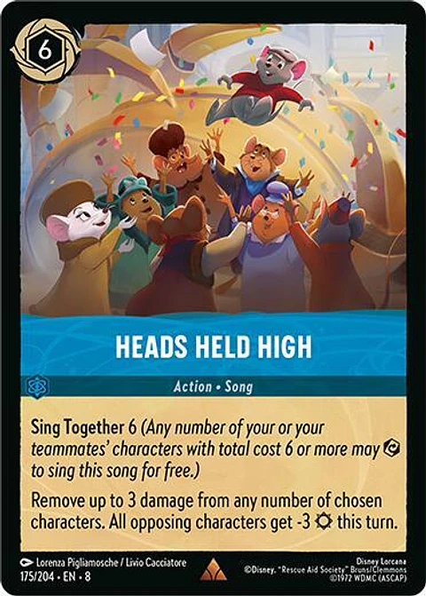 Heads Held High - 175/204 - Rare - 8