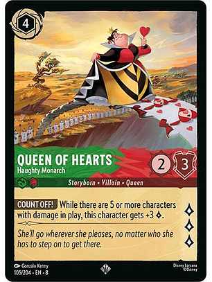 Queen of Hearts - Haughty Monarch - 105/204 - Super Rare - 8