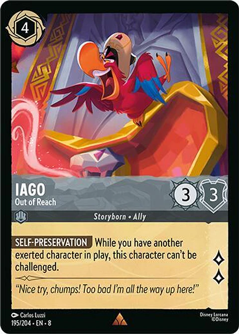 Iago - Out of Reach - 195/204 -  Rare - 8