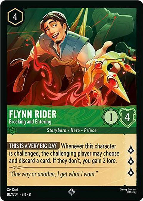 Flynn Rider - Breaking and Entering - 102/204 - Super Rare - 8
