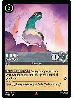 Vinnie - Green Pigeon - Rare - 194/204 - 8