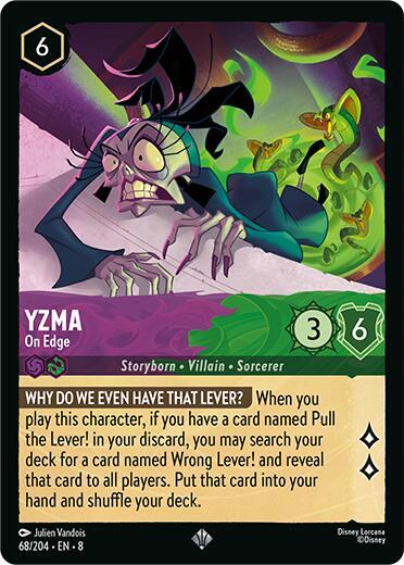 Yzma - On Edge - Super Rare - 68/204 - 8 1