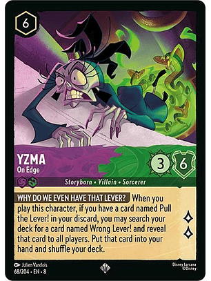 Yzma - On Edge - Super Rare - 68/204 - 8