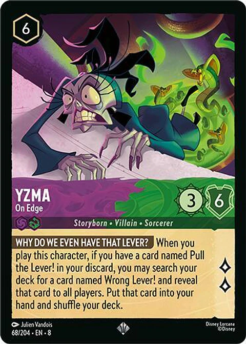 Yzma - On Edge - Super Rare - 68/204 - 8