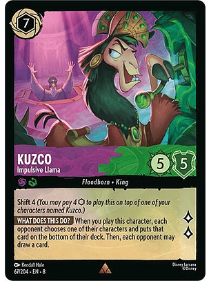 Kuzco - Impulsive Llama - Rare - 67/204 - 8