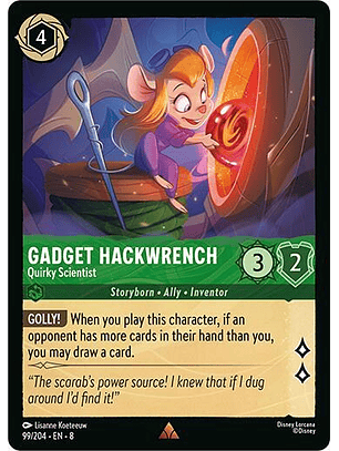 Gadget Hackwrench - Quirky Scientist - Rare - 99/204 - 8