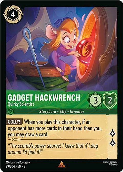Gadget Hackwrench - Quirky Scientist - Rare - 99/204 - 8