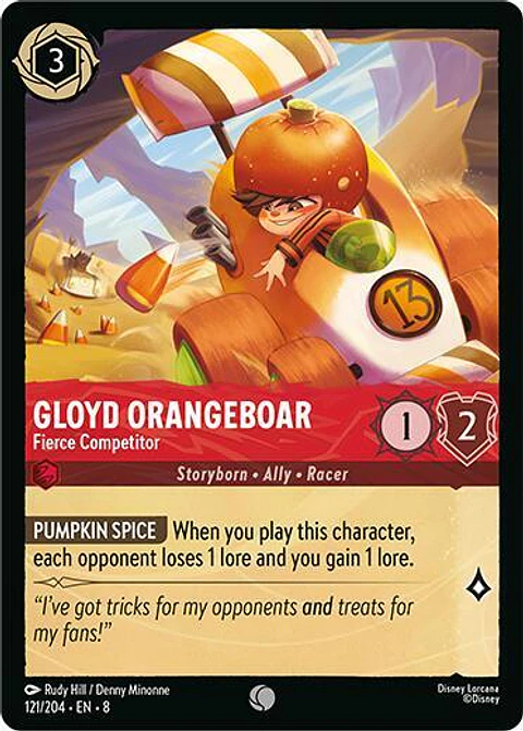 Gloyd Orangeboar - Fierce Competitor - Common - 121/204 - 8