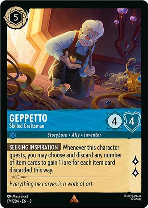 Geppetto - Skilled Craftsman - Rare - 174/204 - 8