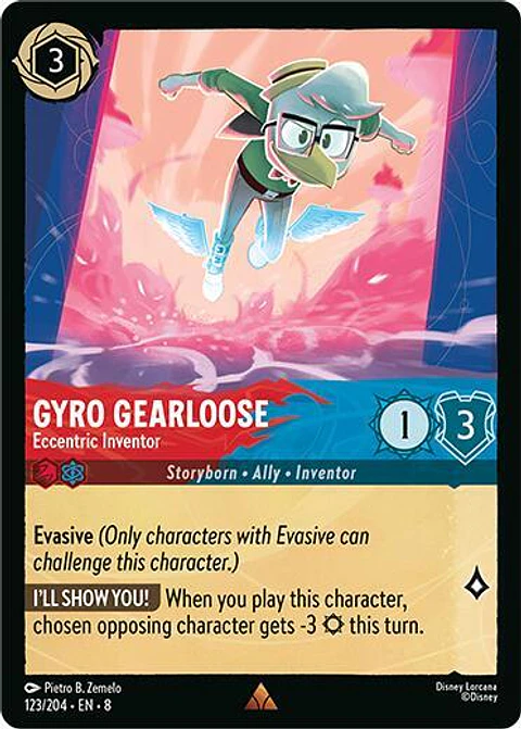 Gyro Gearloose - Eccentric Inventor - Rare - 123/204 - 8