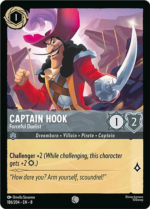 Captain Hook - Forceful Duelist - Common - 186/204 - 8