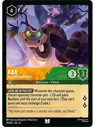 Kaa - Hypnotizing Python - Uncommon - 21/204 - 8