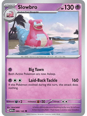 Slowbro - 080/165 - Uncommon - MEW 
