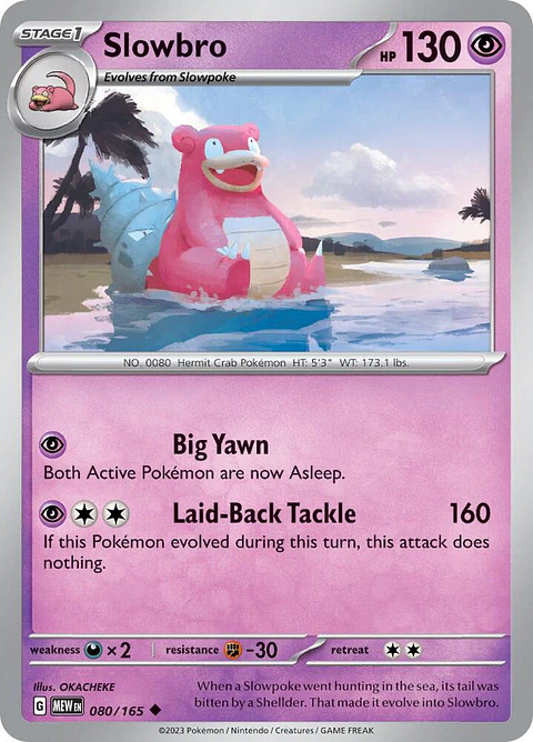 Slowbro - 080/165 - Uncommon - MEW 