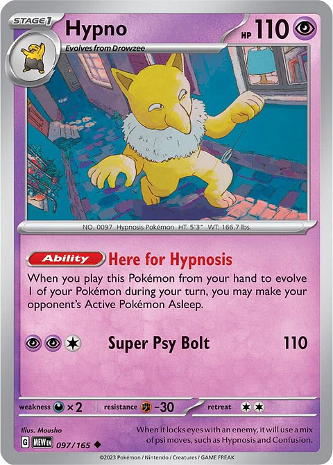 Hypno - 097/165 - Uncommon - MEW 