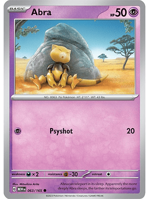 Abra - 063/165 - Common - MEW