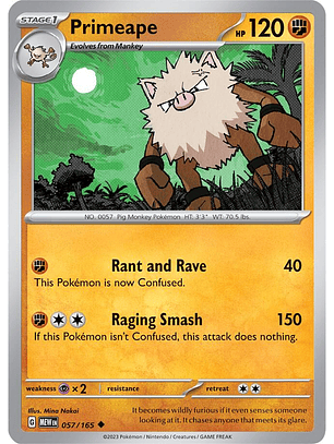 Primeape - 057/165 - Uncommon - MEW 