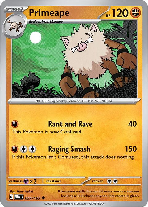 Primeape - 057/165 - Uncommon - MEW 