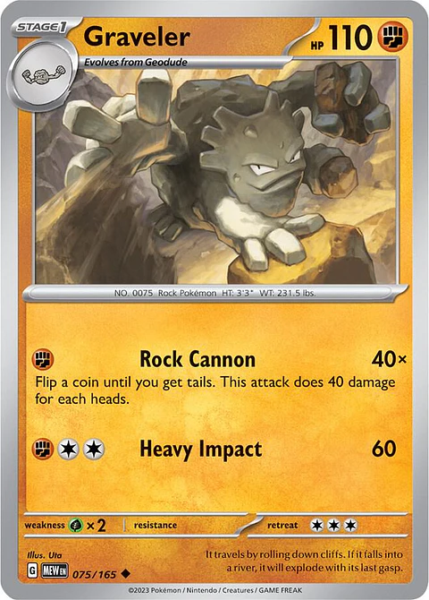 Graveler - 075/165 - Uncommon - MEW 