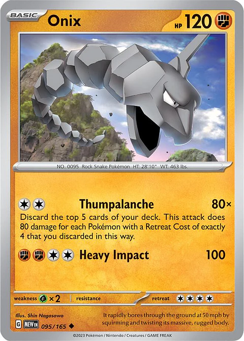Onix - 095/165 - Uncommon - MEW 