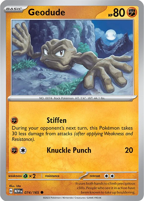 Geodude - 074/165 - Common - MEW 