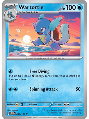 Wartortle - 008/165 - Uncommon - MEW 