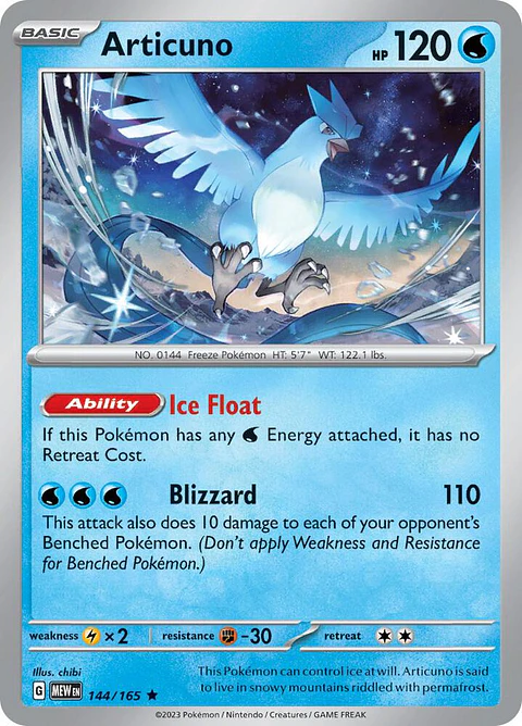 Articuno - 144/165 - Holo Rare - MEW 