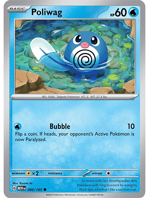 Poliwag - 060/165 - Common - MEW 