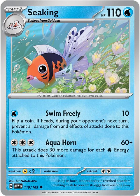 Seaking - 119/165 - Uncommon - MEW 