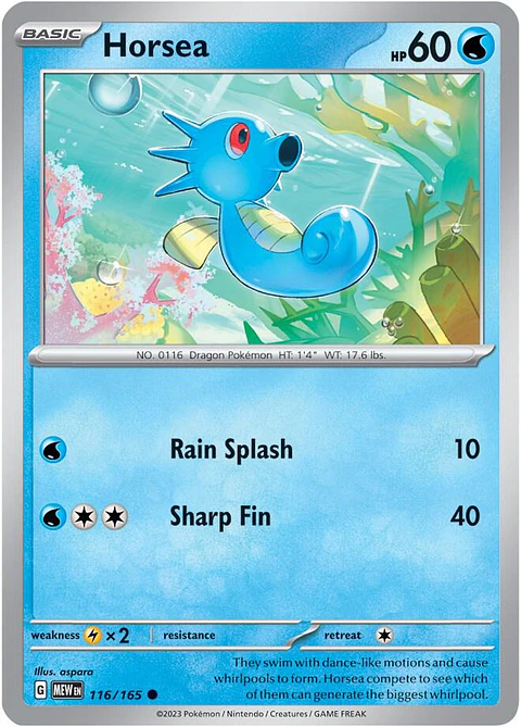 Horsea - 116/165 - Common - MEW 