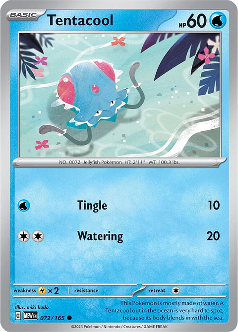 Tentacool - 072/165 - Common - MEW 