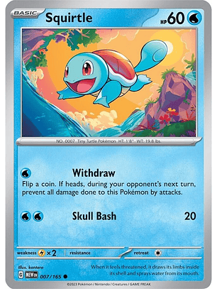 Squirtle - 007/165 - Common - MEW 