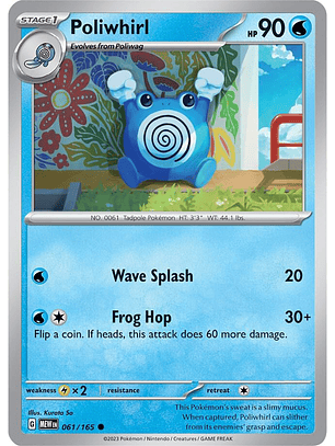 Poliwhirl - 061/165 - Common - MEW 