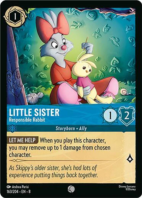 Little Sister - Responsible Rabbit - 163/204 - Common - 8 