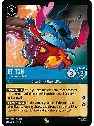Stitch - Experiment 626 - 166/204 - Legendary - 8 