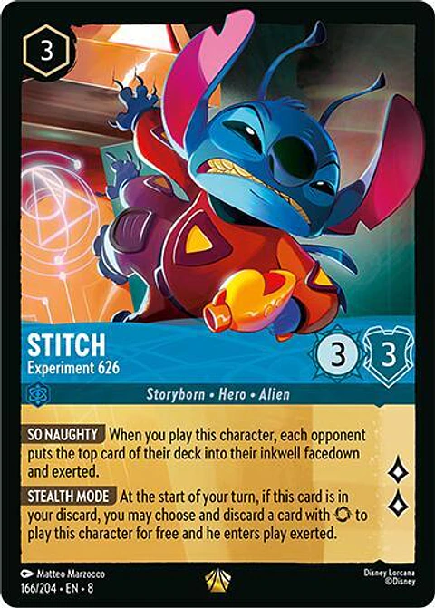 Stitch - Experiment 626 - 166/204 - Legendary - 8 