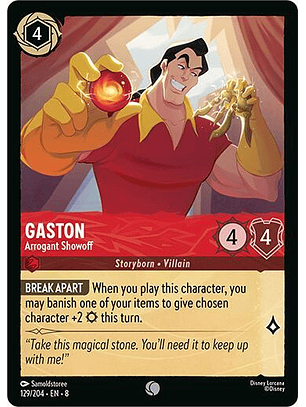 Gaston - Arrogant Showoff - 129/204 - Common - 8 