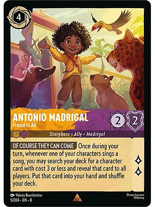 Antonio Madrigal - Friend to All - 5/204 - Rare - 8