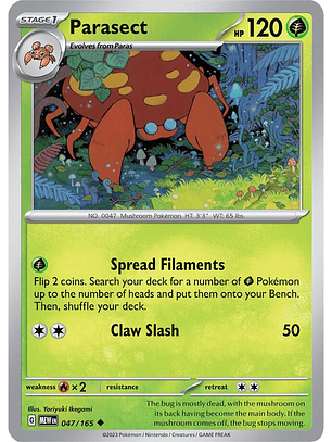 Parasect - 047/165 - Uncommon - MEW