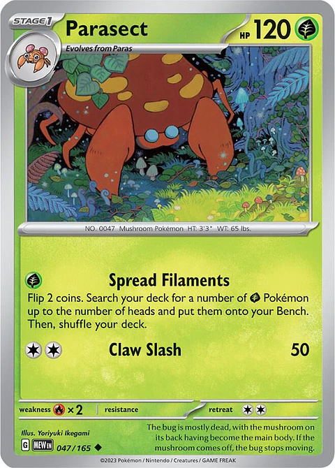 Parasect - 047/165 - Uncommon - MEW