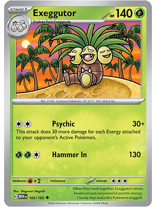 Exeggutor - 103/165 - Uncommon - MEW 
