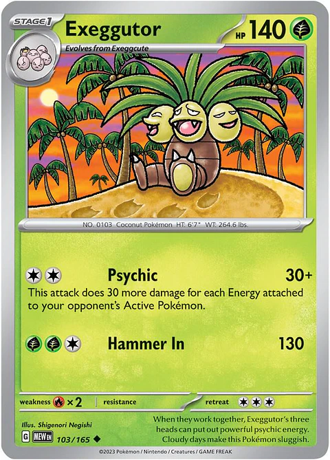 Exeggutor - 103/165 - Uncommon - MEW 