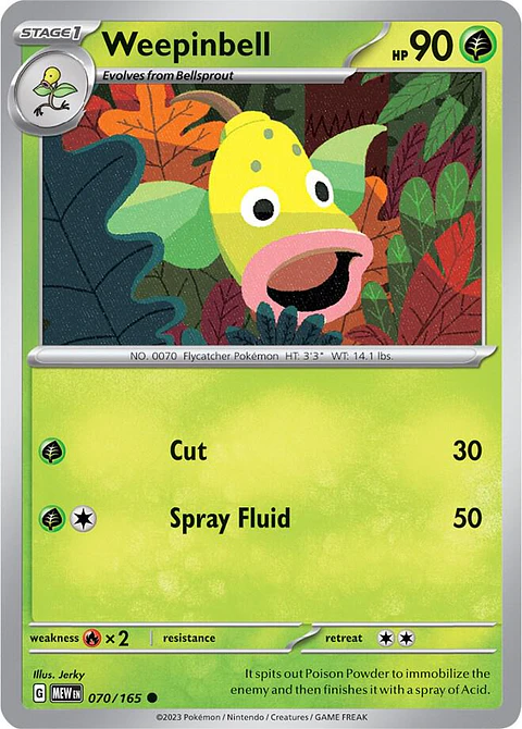 Weepinbell - 070/165 - Common - MEW 
