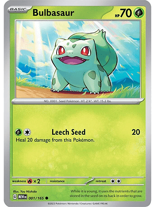 Bulbasaur - 001/165 - Common - MEW 